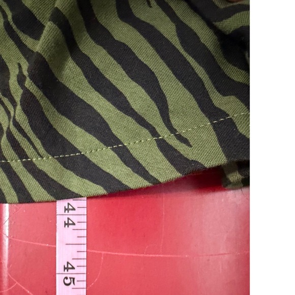 Boden Zebra Print Shirt Dress Olive Green Belted Midi Long Sleeve US 2 - Picture 8 of 12
